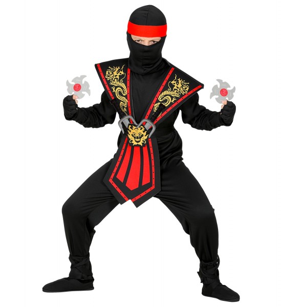 Rotes Ninja Kostüm Hachiko für Kinder 2