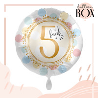 Vorschau: Balloha Geschenkbox DIY Rainbow Dots Fünf XL