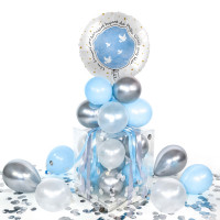 Vorschau: Balloha Geschenkbox DIY Taufe Glück blau XL