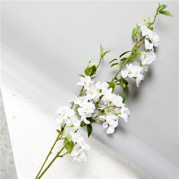Weiße Kirschblüten Blumendeko 1,3m