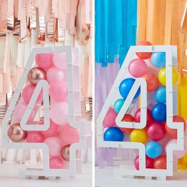 Befüllbarer Zahl 4 Ballonstand 2