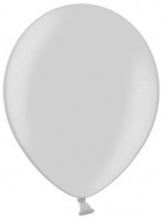 10 Partystar metallic Ballons silber 30cm
