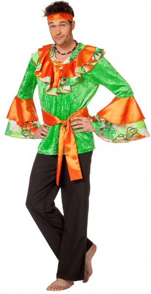 Karibik Boy Paolo Hemd Mit Gürtel Grün-Orange