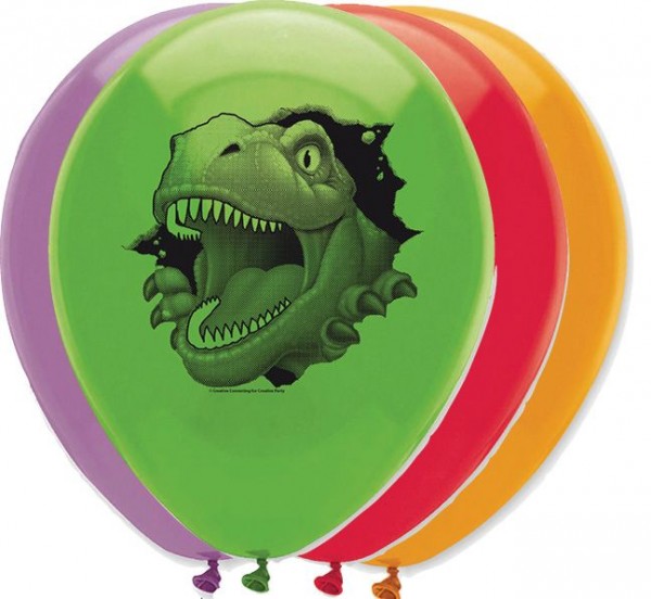 6 Höhlen Dino Luftballons 30cm