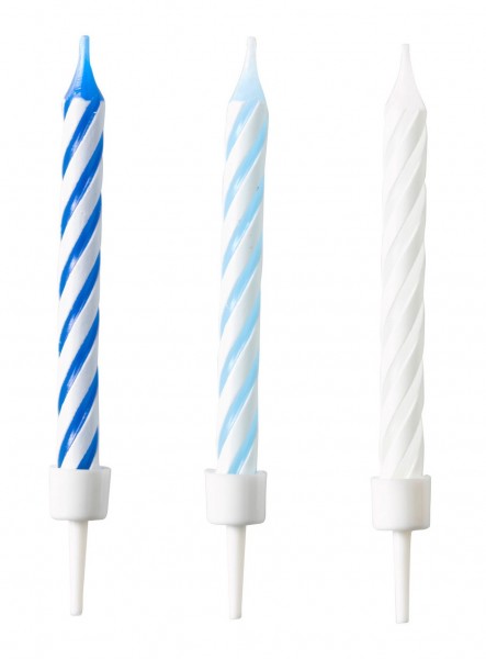 10 Blueberry Tortenkerzen 7,5cm