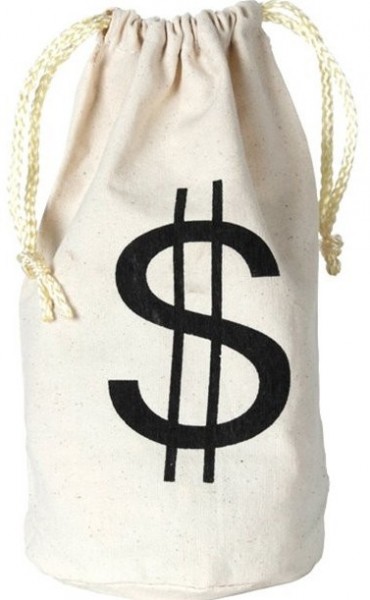 Bankräuber Dollar Beutel 22cm
