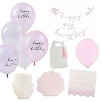 Be Mermaid Birthday Partypaket 58-teilig