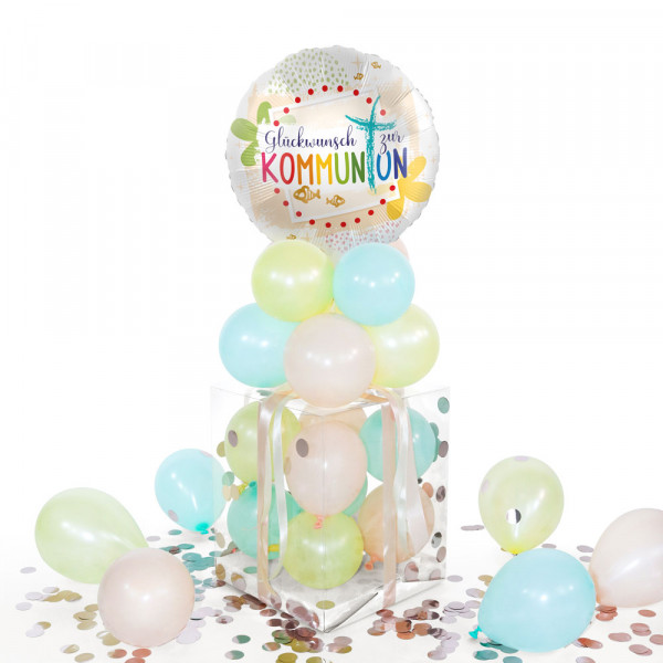 Balloha Geschenkbox DIY Kommunion bunt XL