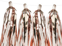 Roségold metallic Tasselgirlande 1,5m