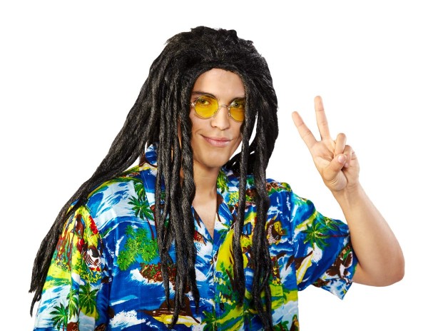 Crazy Rasta Langhaarperücke schwarz