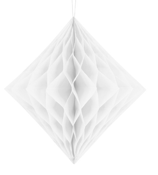 Diamant Wabenball weiß 30cm