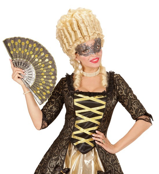 Venezianische Spitzen-Augenmaske Silber 4