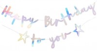 Perlmutt Girlande Happy Birthday