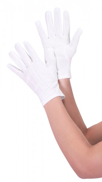 Weiße unisex Handschuhe