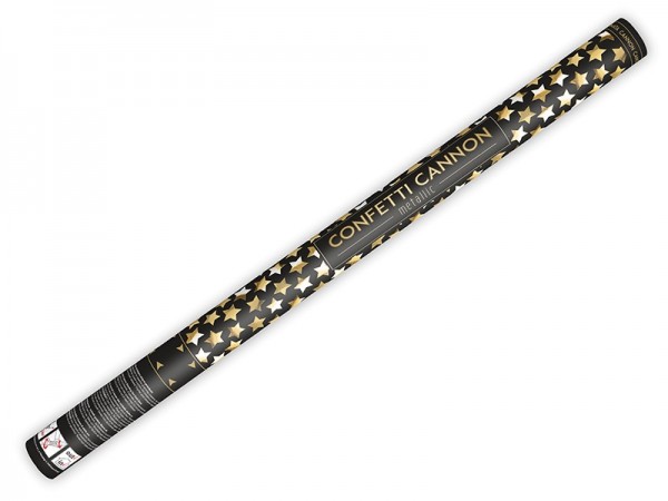 Goldene Sternchen Konfetti Kanone 80cm