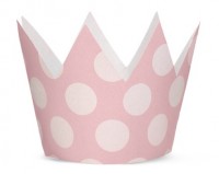 Vorschau: 4 One Star Partykronen rosa 10cm