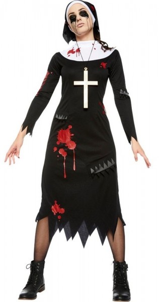 Zombie Klosterschwester Damenkostüm