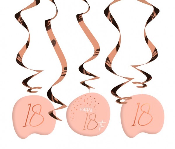 5 Rosy Blush 18th Birthday Spiralhänger