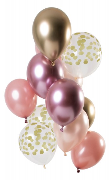 12 Latexballons Golden Blush