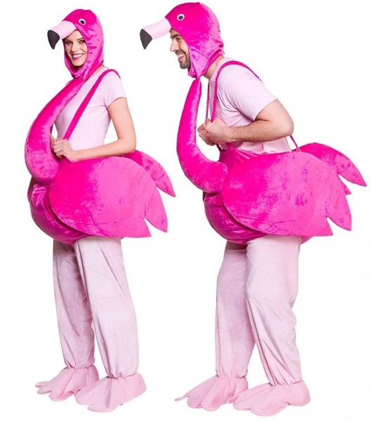Witziges Flamingo Kostüm für Erwachsene