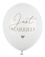 50 Ballons Just Married weiß 30 cm