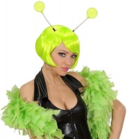 Alien Haarreif mit Neongrünen Antennen