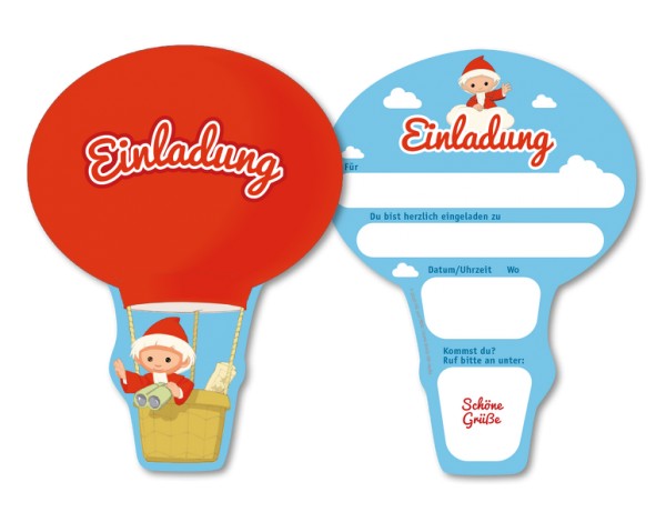 8 Sandmännchen Einladungskarten