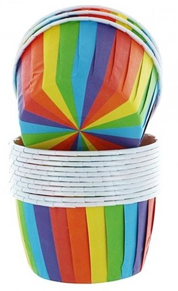 24 Sweet Rainbow Muffinformen 6cm