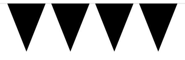 Große Wimpelkette Schwarz 10m