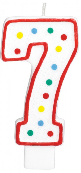Tortenkerze Charly Zahl 7