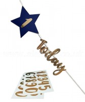 DIY Girlande Star Today blau-gold
