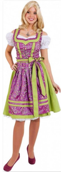 Fuchsia-Grünes Februar Dirndl