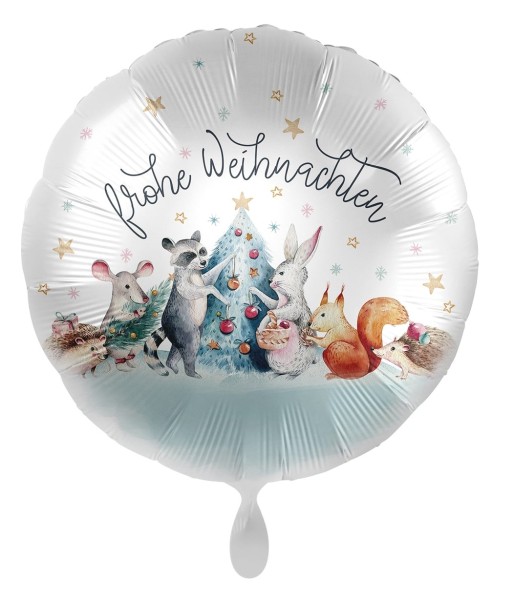 Woodland Christmas Party Folienballon 45cm