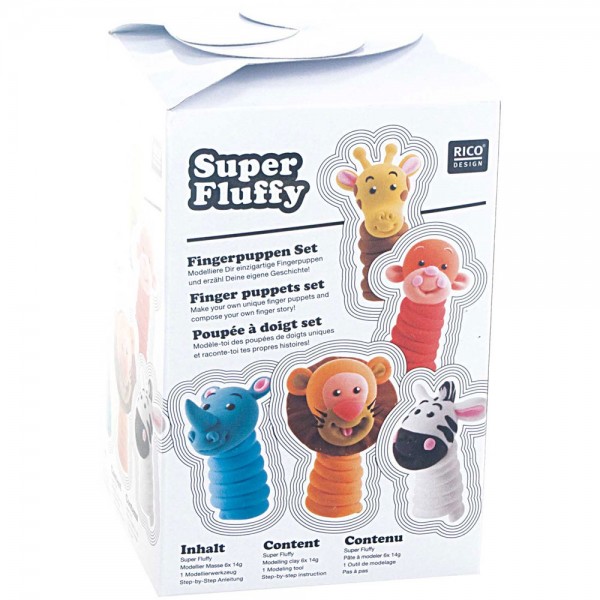 Super Fluffy Knete Fingerpuppen Set