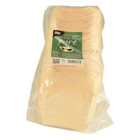 Vorschau: 50 Holz Fingerfood Schalen 10 x 10cm