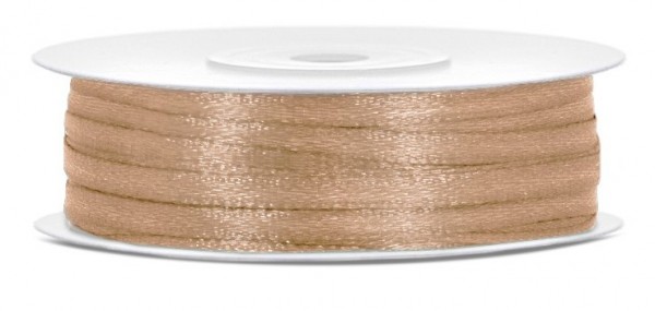 50m Satin Geschenkband hellgold 3mm breit