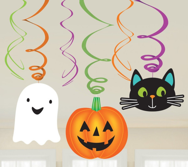 6 Halloween Freunde Deckenhänger 60cm