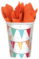 8 Happy Farm Life Pappbecher 266ml