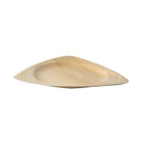 Vorschau: 25 Palmblatt Teller Rossini 3-eckig 25 x 25cm