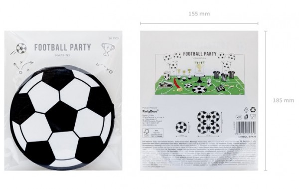 20 Fußball Servietten Kick it 27cm 4