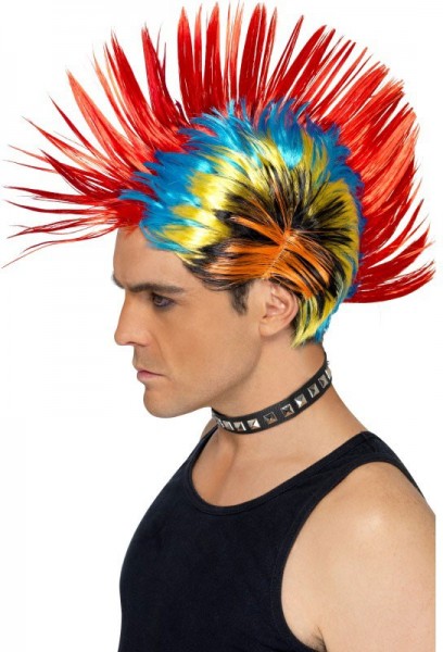 Bunte Punk Irokesen Perücke