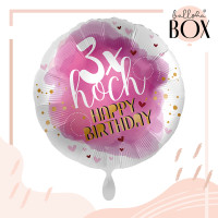 Vorschau: Balloha Geschenkbox DIY 3x hoch Happy Birthday XL