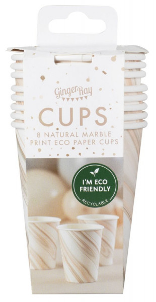 8 Natural Mamor Pappbecher 250ml 3