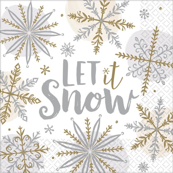 16 Let it snow Servietten 33cm