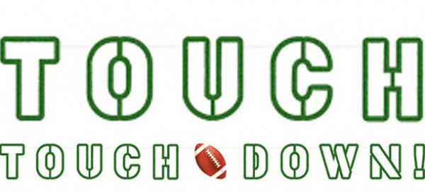 Football Touchdown Buchstabengirlande 1,8m