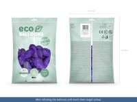 100 Eco Pastell Ballons violett 26cm