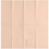Förhandsgranskning: 10 st Rosy Blush 40-års servetter 33cm