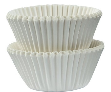 100 Weiße Pralinenförmchen 3cm