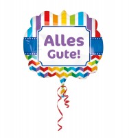 Folienballon Alles Gute Regenbogen XL