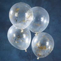 5 Sparkle on Christmas Konfettiballons 30cm